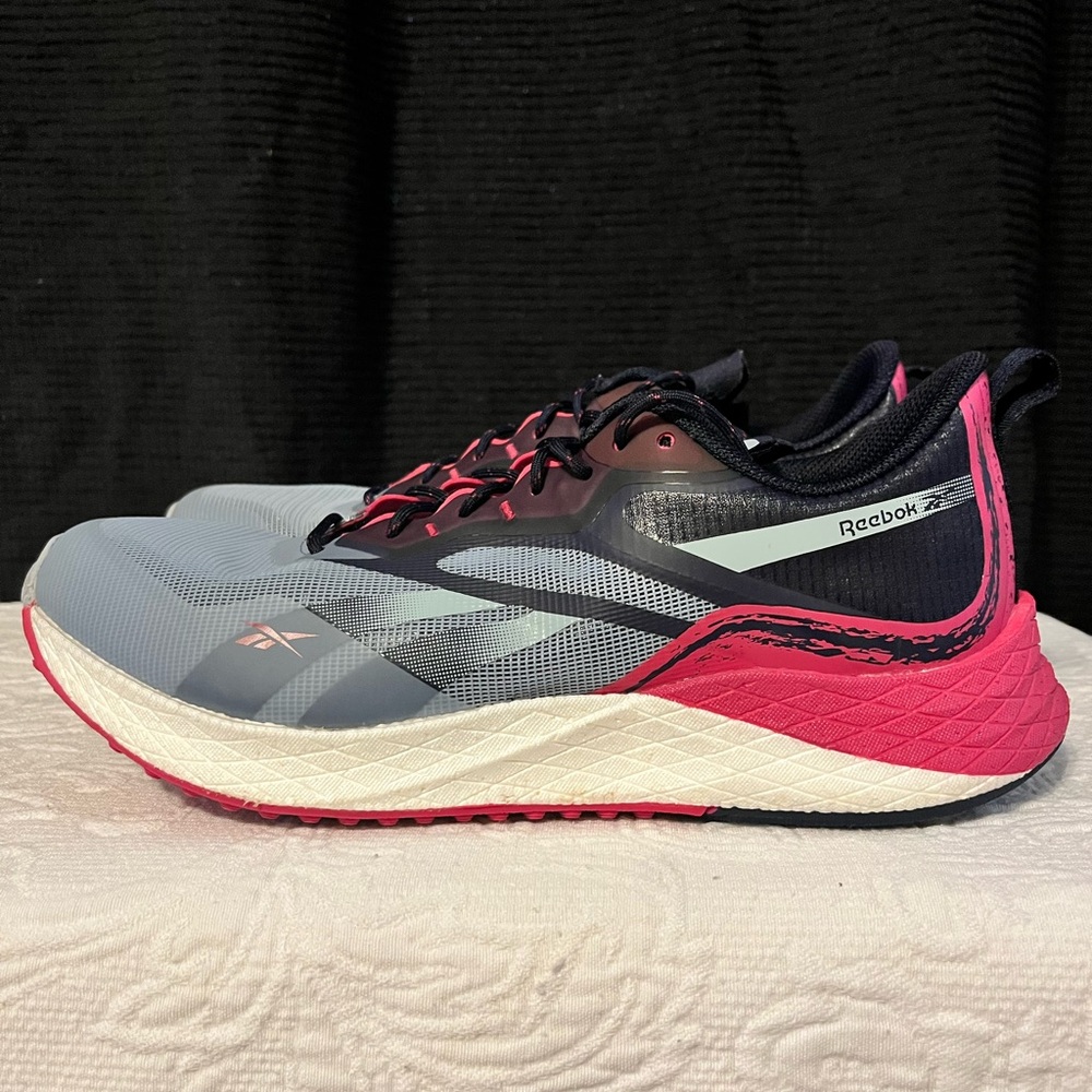 Reebok Gray and Pink Athletic Shoes for Performance